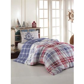 Kristal Sailor 160x220 cm Mavi Rainforce Tek Kişilik Genç Nevresim Takımı