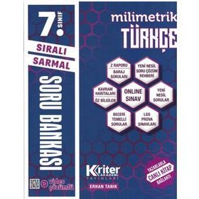 Kriter Akademi 7. Sınıf Milimetrik Türkçe Soru Bankası