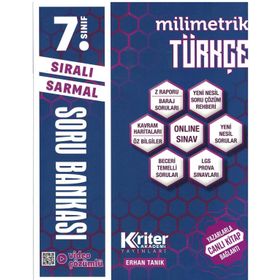Kriter Akademi 7. Sınıf Milimetrik Türkçe Soru Bankası