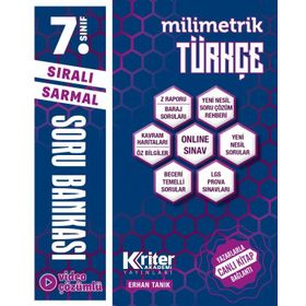 Kriter Akademi 7. Sınıf Milimetrik Türkçe Soru Bankası