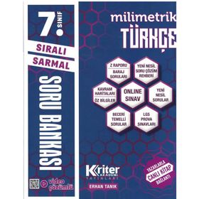 Kriter Akademi 7. Sınıf Milimetrik Türkçe Soru Bankası