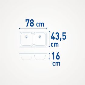 Kromeyve EC-189 Çift Gözlü Eviye