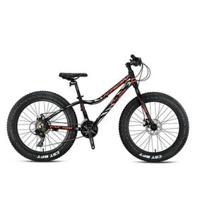 Kron FXC 500 Fat Bike MD 24 Jant 13 cm Kadro 21 Vites Siyah Sarı Dağ Bisikleti