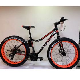 Kron FXC 500 Fatbike 24 Jant 21 Vites Mekanik Disk Fren Mat Siyah Neon Turuncu Gri Dağ Bisikleti