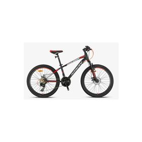 Kron XC 75 24 Jant 13 Kadro MD 21 Vites Siyah Gri Kırmızı Çocuk Dağ Bisikleti