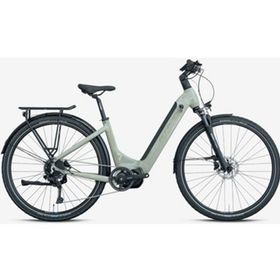 Kron Zeon Lady Parlak Bej Yeşil 43 Kadro 28J 9V HD Elektrikli Şehir Bisikleti