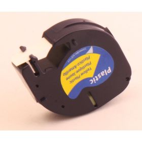 Krt 12 mm Sarı Üzerine Siyah Plastik 4 m Muadil Şerit