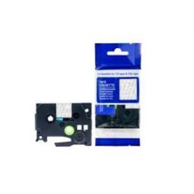 Krt AZE-135 12 mm Şeffaf Üzerine Beyaz Lamina 8 m Muadil Şerit