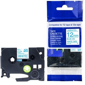 Krt AZE-233 12 mm Beyaz Üzerine Mavi Lamina 8 m Muadil Şerit