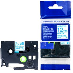 Krt AZE-233 12 mm Beyaz Üzerine Mavi Lamina 8 m Muadil Şerit
