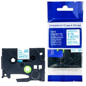 Krt AZE-233 12 mm Beyaz Üzerine Mavi Lamina 8 m Muadil Şerit