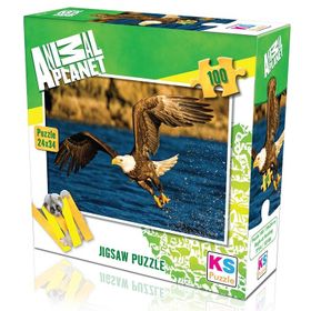 Ks 100 Parça Animal Planet Eagle At Hunting Avcı Kartal Puzzle