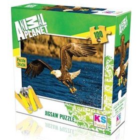 Ks 100 Parça Animal Planet Eagle At Hunting Avcı Kartal Puzzle