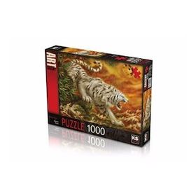 Ks 1000 Parça White Tiger Beyaz Kaplan Puzzle