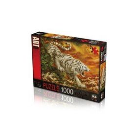 Ks 1000 Parça White Tiger Beyaz Kaplan Puzzle