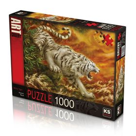 Ks 1000 Parça White Tiger Beyaz Kaplan Puzzle