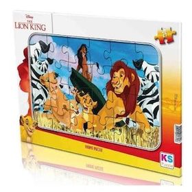 KS 24 Parça Lion King Aslan Kral Frame Puzzle