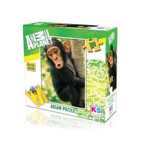 KS Games 100 Parça Animal Planet Baby Chimp Puzzle