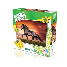 KS Games 100 Parça Animal Planet Black Beauty Puzzle