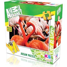 KS Games 100 Parça Animal Planet Flamingo Lovers Puzzle