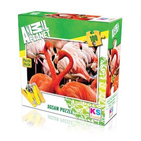 KS Games 100 Parça Animal Planet Flamingo Lovers Puzzle