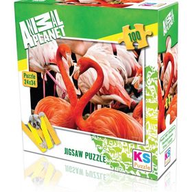 KS Games 100 Parça Animal Planet Flamingo Lovers Puzzle