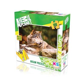 KS Games 100 Parça Animal Planet Lonewolf Puzzle