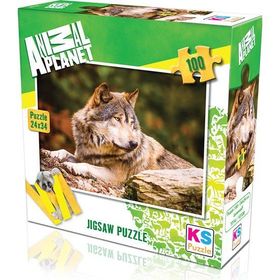KS Games 100 Parça Animal Planet Lonewolf Puzzle