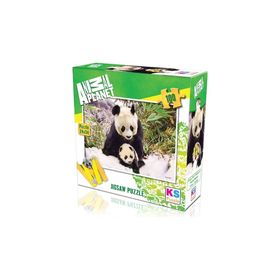 KS Games 100 Parça Animal Planet Panda Mother Puzzle