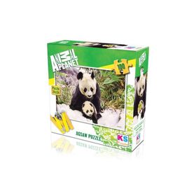 KS Games 100 Parça Animal Planet Panda Mother Puzzle
