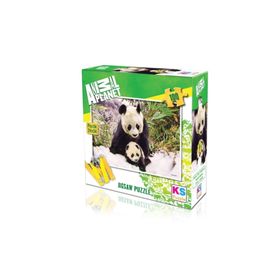 KS Games 100 Parça Animal Planet Panda Mother Puzzle