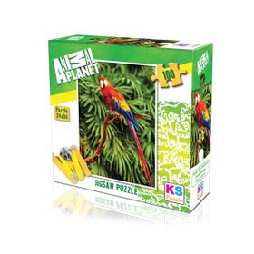 KS Games 100 Parça Animal Planet Scarlet Macaw Puzzle