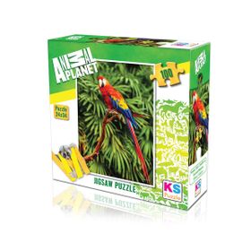KS Games 100 Parça Animal Planet Scarlet Macaw Puzzle
