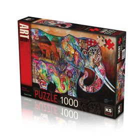 KS Games 1000 Parça African Patchwork Puzzle