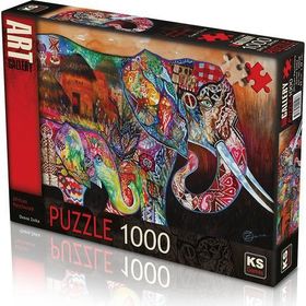 KS Games 1000 Parça African Patchwork Puzzle