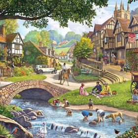 KS Games 1000 Parça Summer Village Stream Puzzle