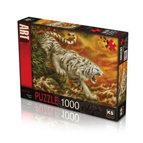 KS Games 1000 Parça White Tiger Puzzle