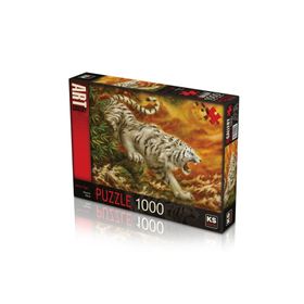 KS Games 1000 Parça White Tiger Puzzle