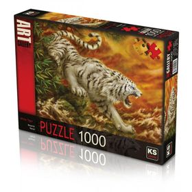 KS Games 1000 Parça White Tiger Puzzle