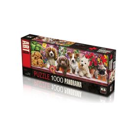 KS Games 1000 Parça Yavru Köpekler Panorama Puzzle