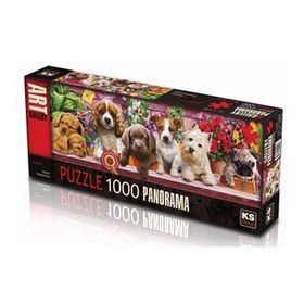 KS Games 1000 Parça Yavru Köpekler Panorama Puzzle