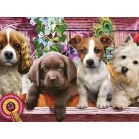 KS Games 1000 Parça Yavru Köpekler Panorama Puzzle