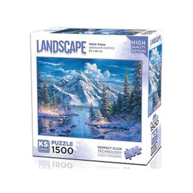 KS Games 1500 Parça Dağ ve Donmuş Göl Puzzle