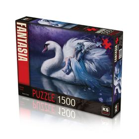 KS Games 1500 Parça White Swan Puzzle