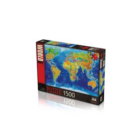 KS Games 1500 Parça World Political Map Puzzle