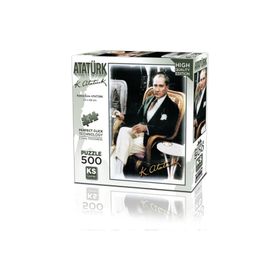 KS Games 20060 Kahve İçen Atatürk 500 Parça Puzzle