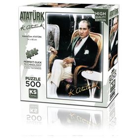 KS Games 20060 Kahve İçen Atatürk 500 Parça Puzzle