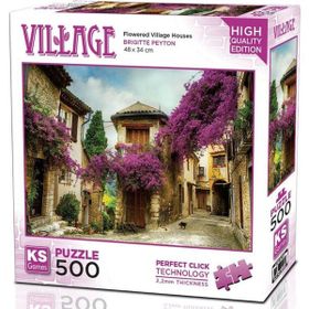 Ks Games 20062 500 Parça Flowered Village Houses Puzzle