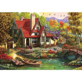 KS Games 20569 1000 Parça Riverside Cottage Puzzle