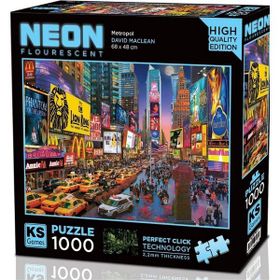 KS Games 20766 1000 Parça Metropol Neon Puzzle